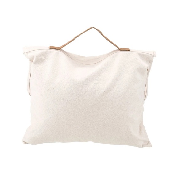 ROOLE- Salt Canvas Briefcase Portfolio with Leather Strap and Snap Closure NWOT - Picture 2 of 7